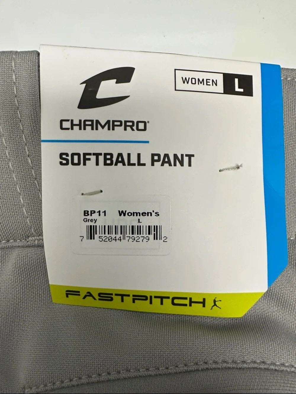 Women's Large Gray Champro Softball Pants - Picture 6 of 7